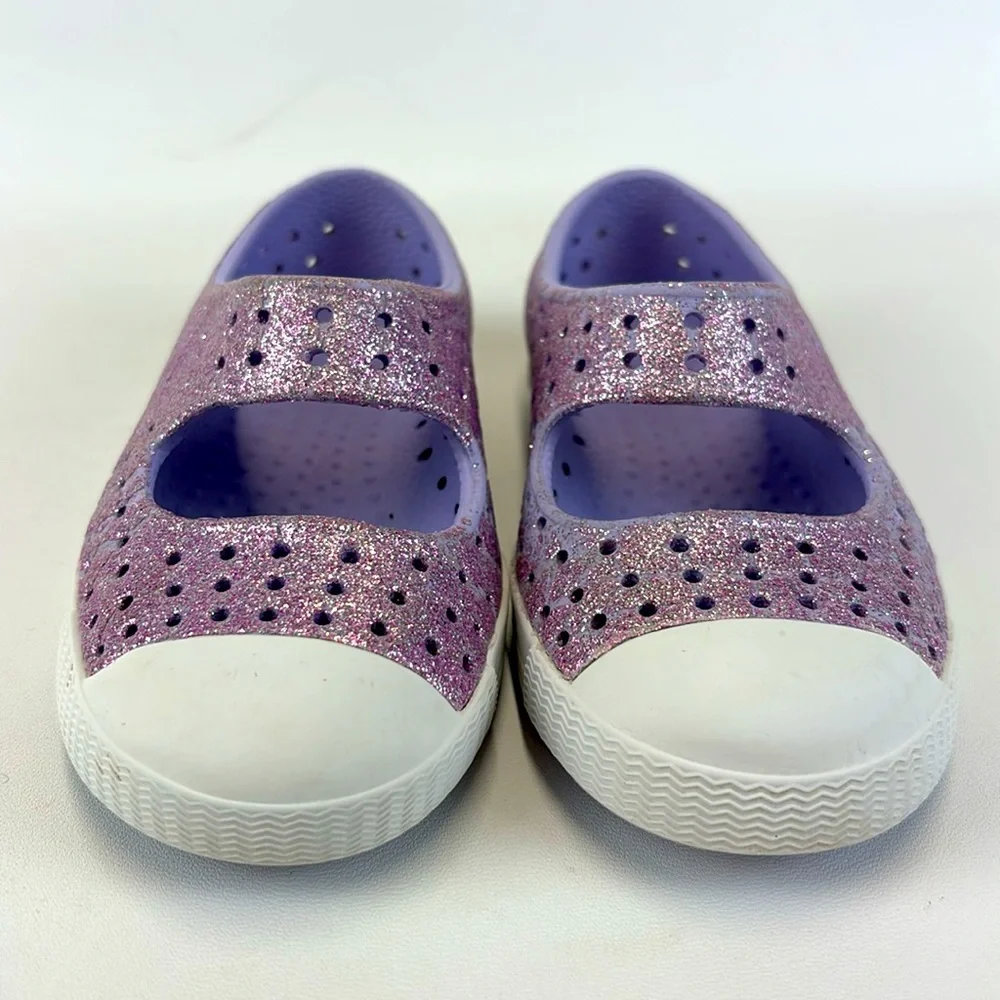 NATIVE Juniper Bling Purple Slip on Shoes Size C6